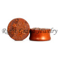 China Suppliers 16mm Brown Color Leaf Fake Wooden Plugs